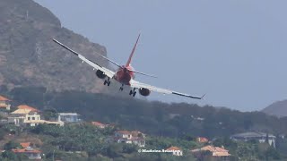 Amazing Boeing 737 MAX Crosswind Landing at Madeira Airport [upl. by Sherlocke850]