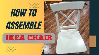 IKEA INGOLF Dinning Chair Assembly  Step by Step Tutorial [upl. by Sontich]