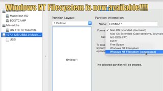 How to Format in NTFS with Disk Utility on OS X Yosemite [upl. by Ymaral]