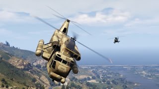 Grand Theft Auto V  PC  Stealing a Military Helicopter with a Stolen Private Jet [upl. by Ona]