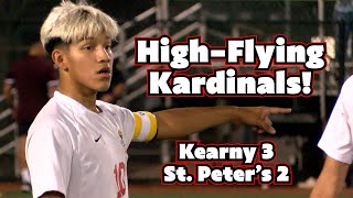 Kearny 3 St Peters Prep 2  HS Boys Soccer  Kardinals Unbeaten in 23 Straight Matches [upl. by Yorgo929]