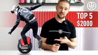 5 BEST ELECTRIC UNICYCLES UNDER 2000 [upl. by Analrahc]