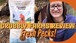 Grubbly Farms Feed Review 🐔  Fresh Pecks Chicken Pellets 😋 Backyard Chicken Food [upl. by Odareg]