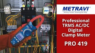 Metravi PRO 419 Digital TRMS ACDC Professional Clamp Meter [upl. by Viveca]