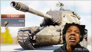 The WORST STOCK tank in game 💀💀💀 STOCK M103 GRIND Experience [upl. by Nananne]