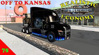 American Truck Simulator Realistic Economy Ep 75 Hello Kansas [upl. by Asnerek]