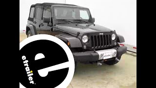 etrailer  Roadmaster Tow Bar Wiring Kit Installation  2014 Jeep Wrangler Unlimited [upl. by Laon109]