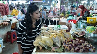 Countryside vlog Yummy chicken and chicken gizzard cooking  Cooking by Sreypov [upl. by Sirromad]