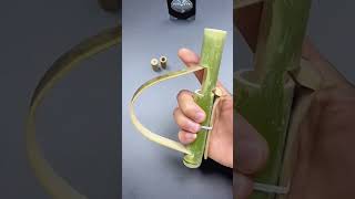 Bamboo slingshot making process [upl. by Kenweigh]