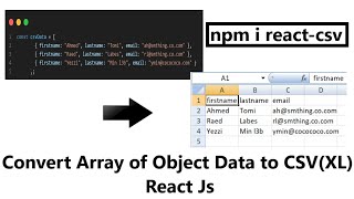 How to convert Text to Excel in React Js  How to convert Text to CSV file in React Js [upl. by Layol487]