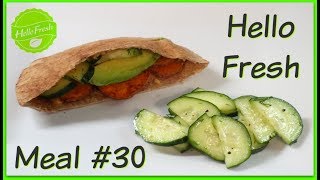 Hello Fresh Meal  30  Harissa Sweet Potato Pita Pockets  Promo Code [upl. by Dillie]