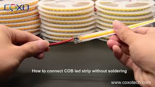 how to use led connectors for COB LED Strip [upl. by Nezam52]