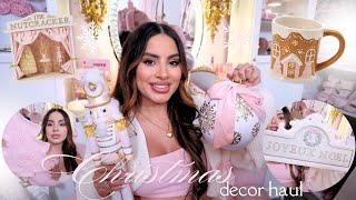 🎀HUGE Christmas Decor Haul 2024 Pink Holiday Finds from TJMaxx HomeGoods Michaels amp Marshalls 🎀✨ [upl. by Zenobia]