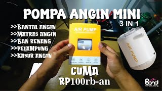 POMPA ANGIN MINI MURAH  AIR PUMP FOGROLL  PERLENGKAPAN PENDAKI  POMPA MATRAS ANGIN airpump [upl. by Xirtaeb]