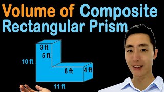 Volume of Composite Rectangular Prisms [upl. by Sirtaeb]