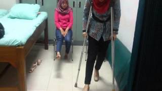 Crutches 3 point gait [upl. by Noteloc]