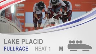 Lake Placid  4Man Bobsleigh Heat 1 World Cup Tour 20142015  FIBT Official [upl. by Ronoel]