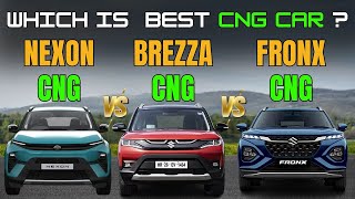 2024 Tata Nexon CNG Vs Brezza CNG Vs Fronx CNG  CNG Comparison  Antique Auto Car [upl. by Burrows481]