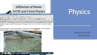 Diffraction of waves Sec 31 Rev01 IGCSE amp O level Physics 5054 [upl. by Nyhagen]