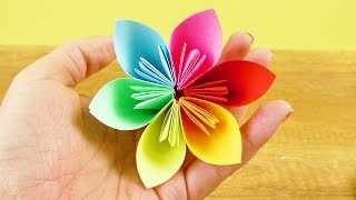 Frühlings Blume Basteln 🌼 Schöne Deko für das Frühjahr  Basteln amp falten mit Kindern  DIY [upl. by Ihculo]