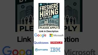 🔥 Top MNCs Hiring Freshers for Software Engineer Roles 🔥 hyderabadjobs job software [upl. by Laefar]