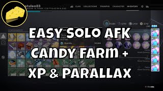 Easy Solo AFK Candy Farm  XP Parallax Trajectory Glimmer  Shattered Throne Solo Cheese Farming [upl. by Leirua]