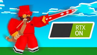 I Played Roblox BedWars With RTX ON  Roblox BedWars [upl. by Manouch108]