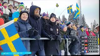 Singelmix Stafett 🇸🇪  intervju Biathlon world cup 2324 Östersund Skidskytte [upl. by Mariande]