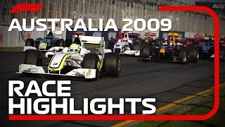 Brawn GP Win Debut Race in Melbourne  2009 Australian Grand Prix Highlights [upl. by Nilre853]