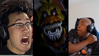 Markiplier All FNAF Compilation Reaction [upl. by Sibbie959]