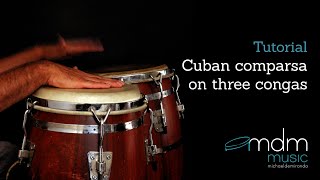 Cuban comparsa on 3 congas free lesson by Michael de Miranda [upl. by Blane719]