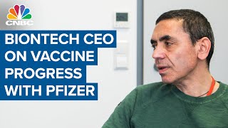 BioNTech CEO on vaccine progress with Pfizer [upl. by Ueihtam985]