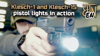 Klesch1 and Klesch1S pistol lights in action [upl. by Sirob]