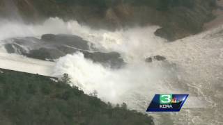 Oroville Dam Spillway 02102017 RAW [upl. by Adnale236]