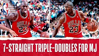 7Straight TripleDoubles For MJ  The Jordan Vault [upl. by Secundas]