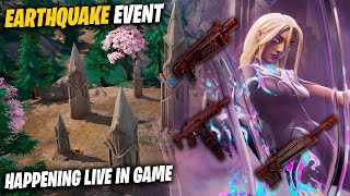 FORTNITE  Live EARTHQUAKE EVENT  Happening In Game  Map Shaking And Ground Cracking [upl. by Ekenna]