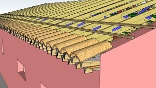 Modélisation trois dimensions toiture couverture configuration en L [upl. by Itsrejk360]