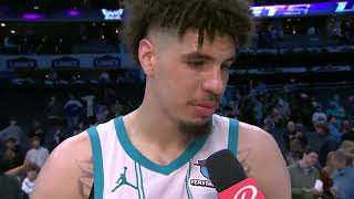 LaMelo Ball Talks 34pt performance vs Wizards Postgame Interview 🎤 [upl. by Arytas706]