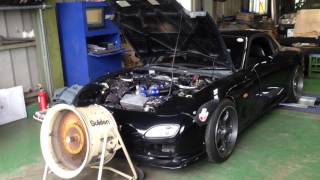 1992 Mazda RX7 FD FD3S Dyno tune stock Twin turbos [upl. by Einiffit]