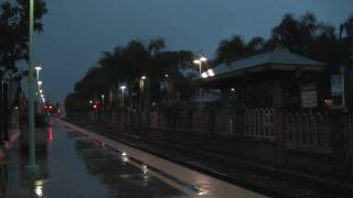 HD  Amtrak Pacific Surfliner BLASTS Through Carlsbad Village at 90 MPH [upl. by Appilihp]