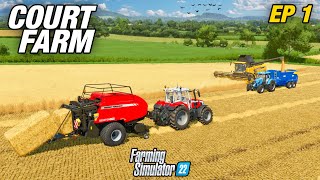 THE ADVENTURE BEGINS  Court Farm  Farming Simulator 22  Ep1 [upl. by Sharos]