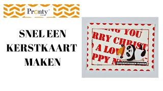 KORTE VIDEO MAAK SNEL EEN KERSTKAART [upl. by Neumeyer]