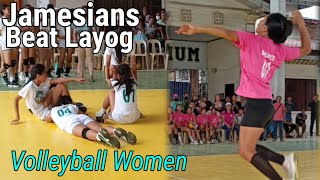 Volleyball Women  Jamesians Beats Layog  District Meet 2023 Maasin Iloilo ShineOneMaasin [upl. by Oiril]