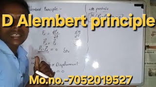 What is Dalembert principle Classical machenics bsc msc [upl. by Riada]