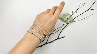 Jewelry Tutorial  Finishing A Wire Bracelet With Clasp [upl. by Jaehne257]