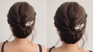 Simple Quick Updo Hairstyles For womenbestampeasy simple Juda bun hairstyles girl for long hair [upl. by Airb604]