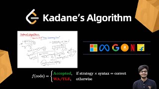 Kadanes Algorithm  Maximum Sum Contiguous Subarray in On  DSA Series  Interview Hack Algos [upl. by Vento]