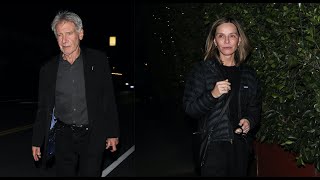 Harrison Ford and Calista Flockhart grab dinner for two in Santa Monica [upl. by Esilahs]