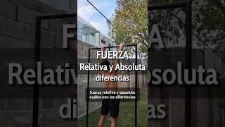 Fuerza Relativa y Absoluta Diferencias✅ shorts [upl. by Kirtap]