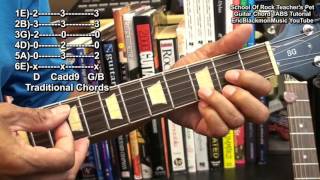 TEACHERS PET School Of Rock Guitar Chord TABS Tutorial Lesson EricBlackmonGuitar [upl. by Emse]